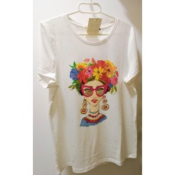 Camiseta Frida flores